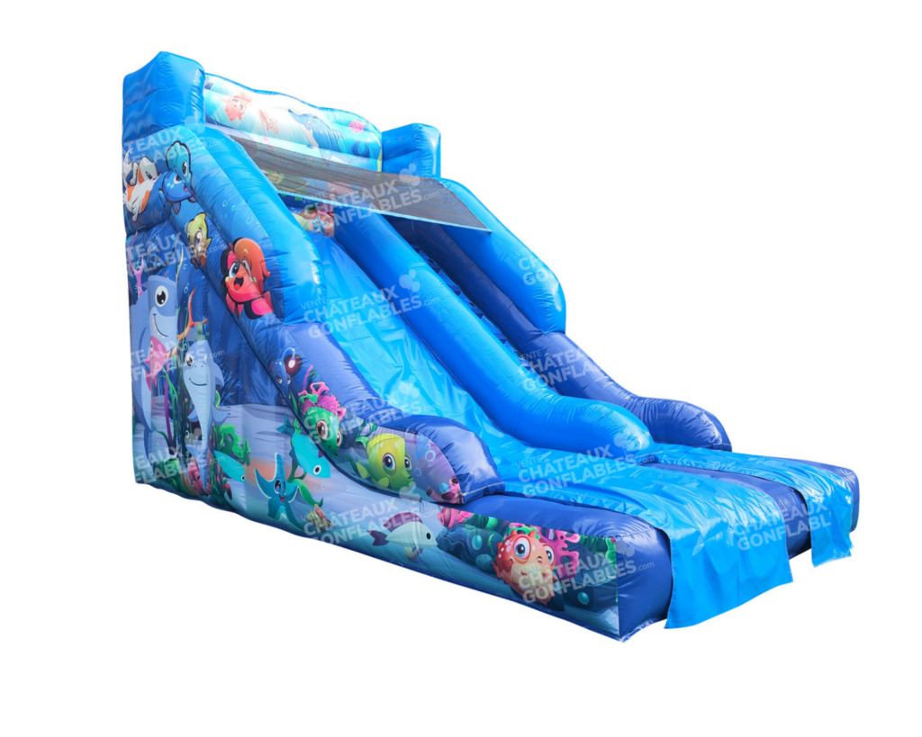 Vente château gonflable toboggan aquatique Océan